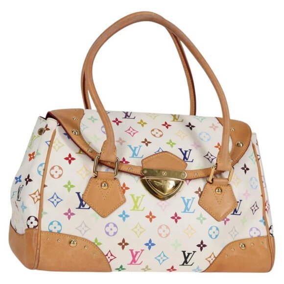 LOUIS VUITTON Monogram Multicolor Beverly GM Hand Bag White - Picture 1 of 15
